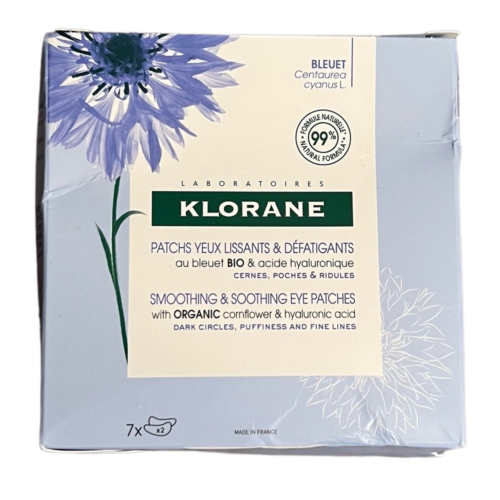 BNIB! Laboratories Klorane Smoothing & Soothing Eye Patches (7 sets)